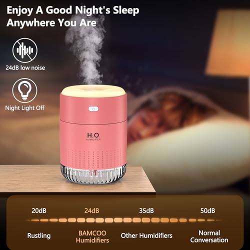 Humidificadores pequeños para dormitorio de 11.8 fl oz, mini