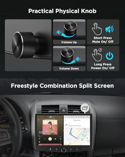 Eonon Estéreo de coche doble DIN de 6 GB+64 GB, receptor de