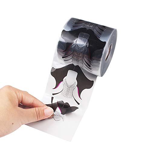Yigo 100 unids/rollo de calcomanías de forma de uñas, guía d