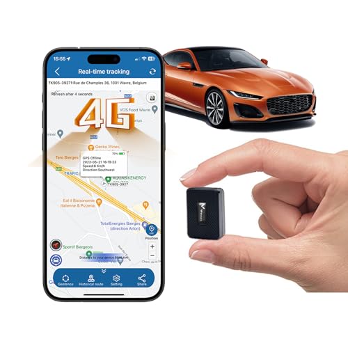Mini rastreador GPS para vehículos sin suscripción 4G LTE co
