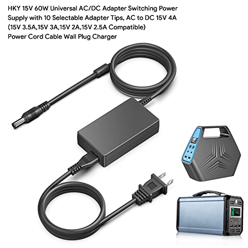 HKY Adaptador universal de 15 V 60 W AC/DC Fuente de aliment
