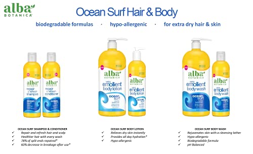 Alba Botanica Loción corporal muy emoliente, Ocean Surf, 32