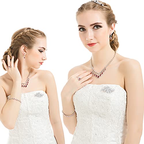 YOQUCOL Broche de boda con diamantes de imitación de circoni