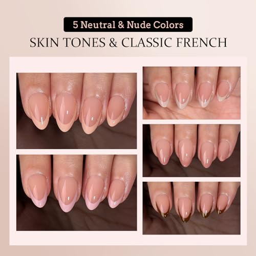BTArtboxnails XCOATTIPS - Uñas de gel francesas – Tonos de p