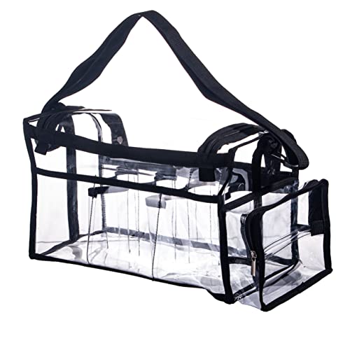 Bolsa grande profesional profesional de PVC transparente par