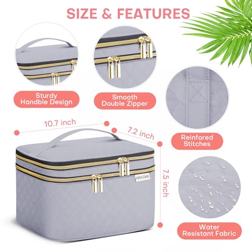 Bolsa de maquillaje de viaje, Gris