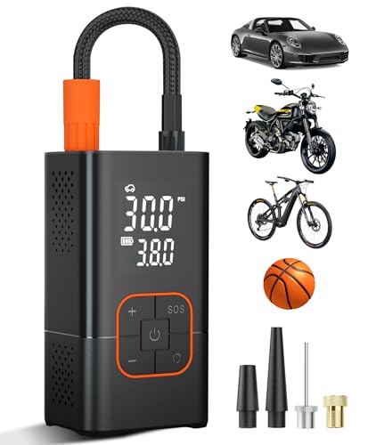 Tire Inflator Portable Air Compressor-150PSI Bike Pump, Port