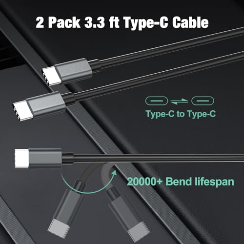 Paquete de 2 cargadores de coche USB C de 38 W de carga rápi
