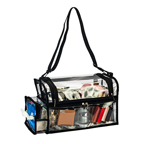 Bolsa grande profesional profesional de PVC transparente par