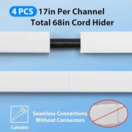 ZhiYo Pared oculta de cable para un cable, cubiertas de cabl