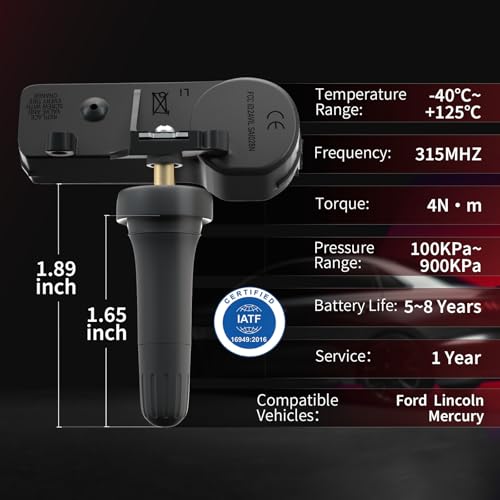 Marsflex Sensor TPMS apto para Ford Lincoln Mercury, F150 F2