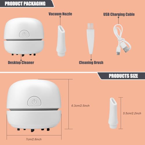 YUNYILAN Aspirador de escritorio con recarga USB, mini aspir