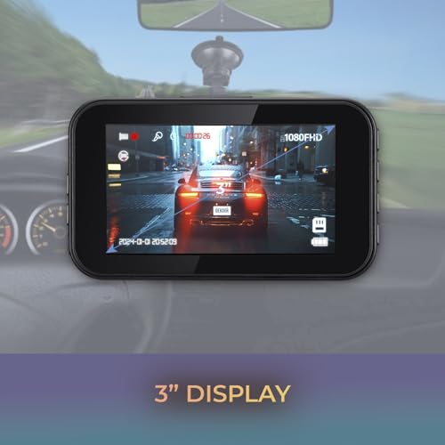 Orbit D111 1080P Full HD Dash Cam con pantalla de 3 pulgadas