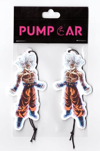 PumpCar Ambientador de coche de 2 piezas Goku Ultra Instinct