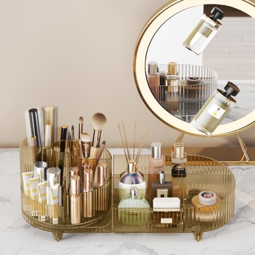 Organizador de maquillaje giratorio, vitrina cosmética de gr