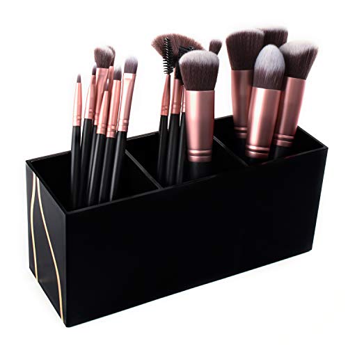 Super Z Outlet Organizador de maquillaje cosmético negro par