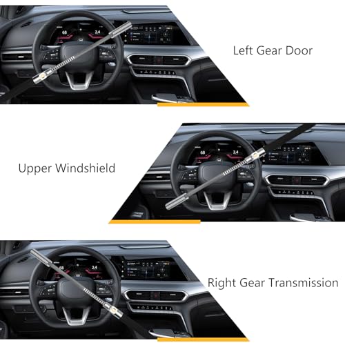 MaySpare Cerradura antirrobo para volante, cerradura retráct