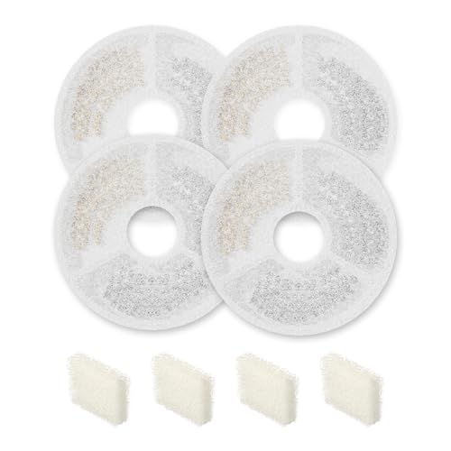 Paquete de 4 filtros de repuesto y 4 esponjas de prefiltro –