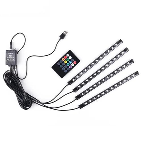 Tira de luces LED para automóvil, 4 piezas de 48 luces LED i