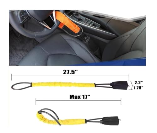 Cerradura antirrobo para volante de automóvil con 3 llaves,