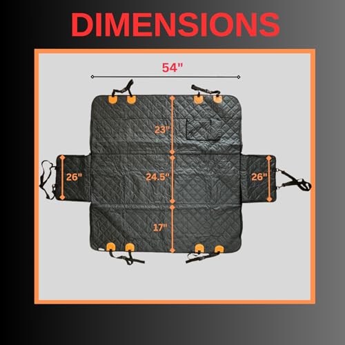 Funda de asiento trasero para mascotas, 100% impermeable, re