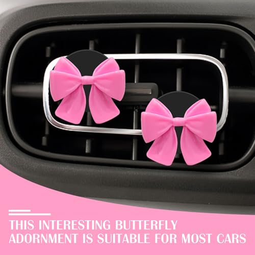 Ambientador de coche con lazo rosa, juego de 7 lindos acceso