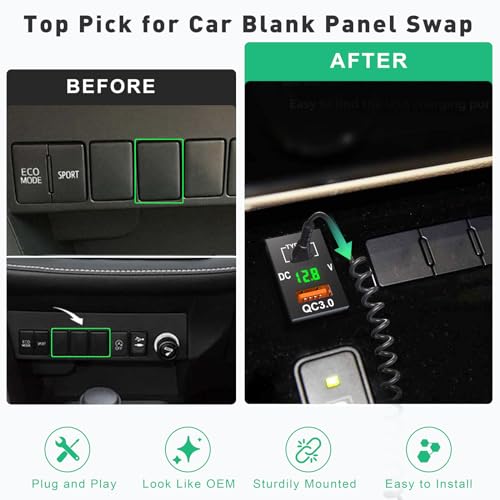 Cargador de coche con puerto USB C QC3.0 para Toyota, adapta