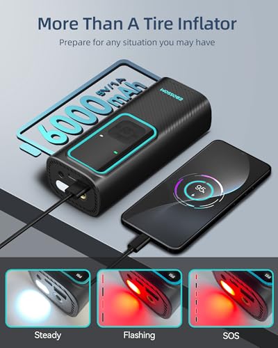 Inflador de neumáticos, compresor de aire portátil I7 Pro, b