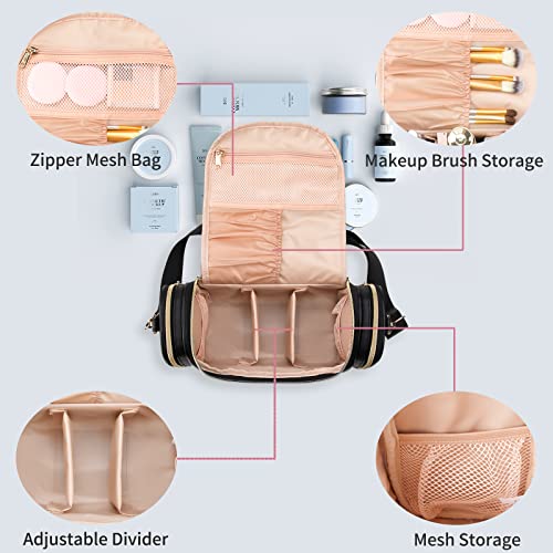 Ethereal Bolsa de maquillaje grande, bolsa de maquillaje de