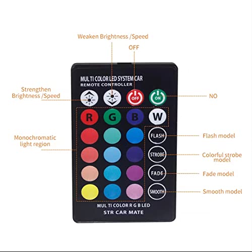 Bombilla LED T10 RGB con control remoto, 2 piezas de luz est