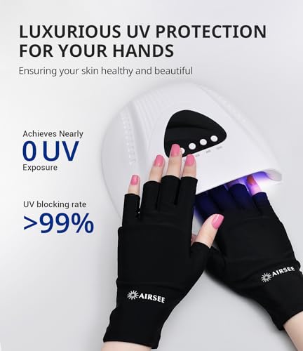 AIRSEE Guantes de protección UV de alta calidad para manicur