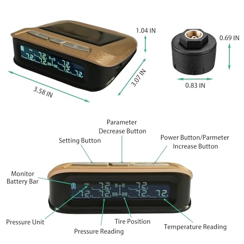 Sistema de monitoreo de presión de neumáticos para caravanas