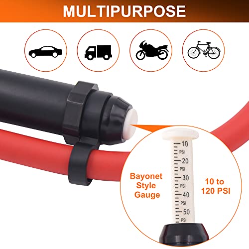 Inflador de neumáticos 10-120 PSI Medidor de presión de neum
