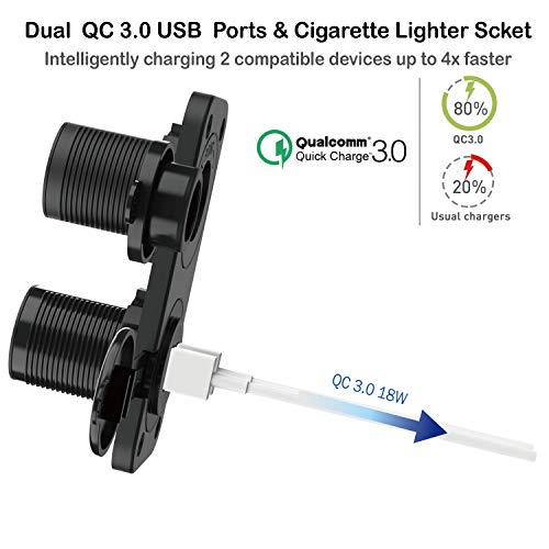 QC 3.0 - Toma de corriente USB de 12 V para barco marino, im