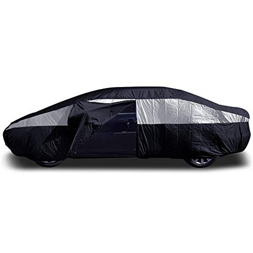 Titan Jet Black Poly 210T - Funda de coche para sedanes de 1