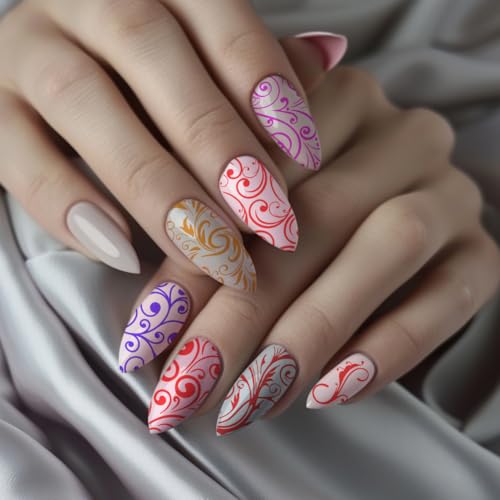 PH PandaHall 3 plantillas de arte de uñas con patrón de remo