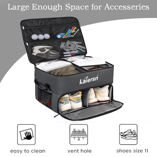 2 Layer Golf Trunk Organizer, Waterproof Car Golf Locker wit