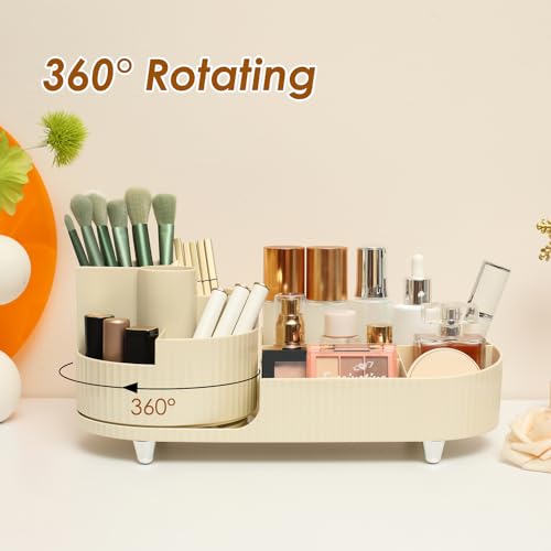 Organizador de maquillaje giratorio para encimera, organizad
