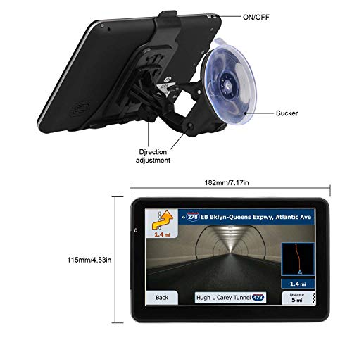 Navegación GPS para automóvil, pantalla táctil HD 8G de 7 pu