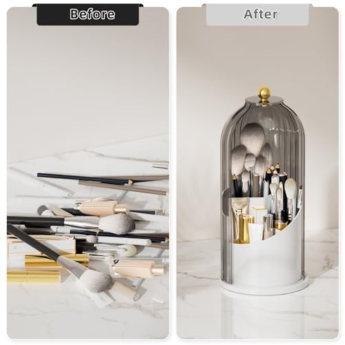 VITVITI Organizador de brochas de maquillaje con tapa, organ