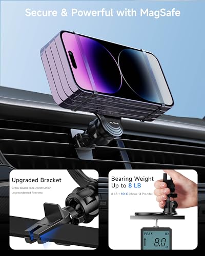 Magsafe - Soporte magnético para automóvil, con 2 anillos de