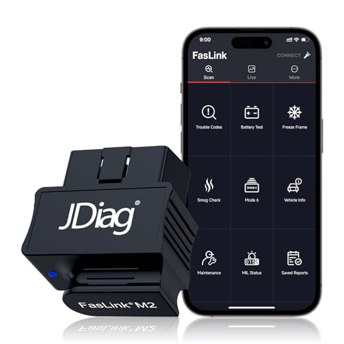 Escáner Bluetooth M2 OBD2 para iPhone y Android ELM327 OBDII