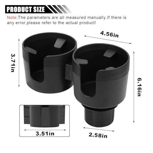Extensor de portavasos doble para automóvil, adaptador de po