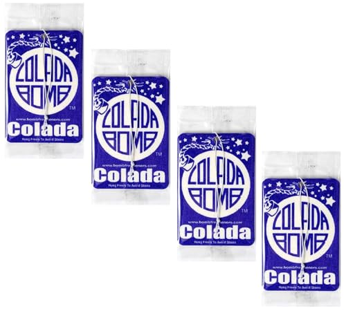 Colada Bomb - Ambientador para automóvil, paquete de 4 unida
