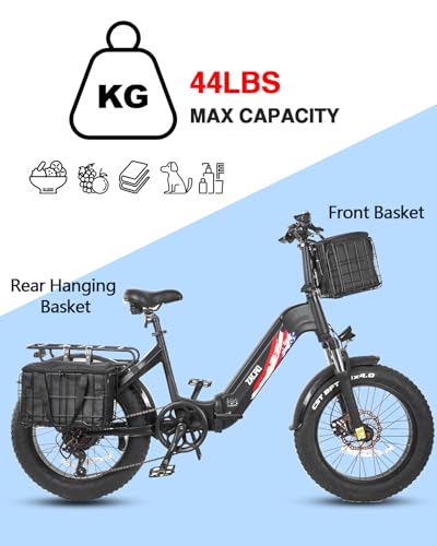 Zacro Cesta de bicicleta delantera/trasera, cesta plegable p