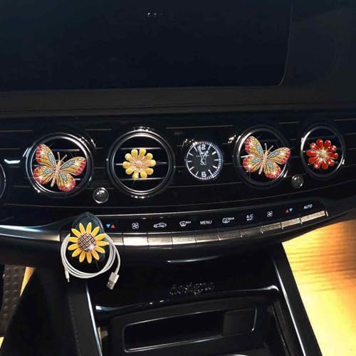 5 bonitos ambientadores de coche con forma de corazón, clips