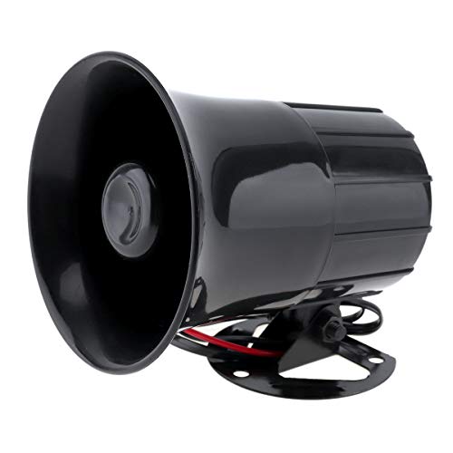 Bocina de sirena de alarma con cable, 100 W 12 V 6 sonido co