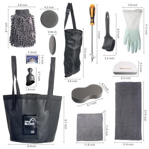 Kit de limpieza para detalles de automóvil de 24 piezas, sum