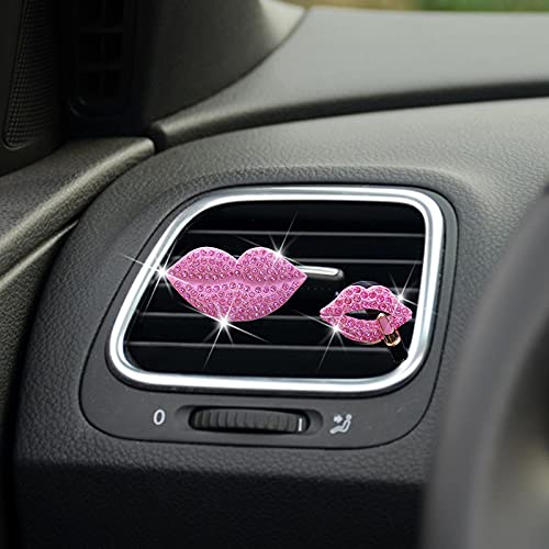 Clip de labios de cristal para automóvil, con diseño de labi