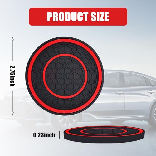 ZKFAR 2 posavasos de 2.75 pulgadas, posavasos de PVC de dobl